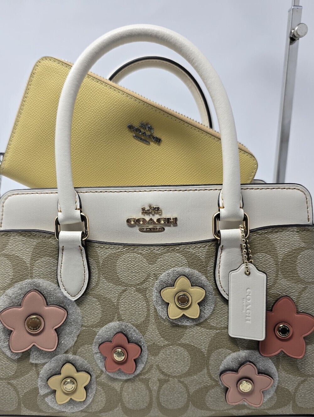 NWT COACH 2 PCS SET PURSE + WALLET  SATCHEL to Cross Over Bag + Wristlet Wallet